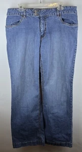 Pantaloni da città blu Stetson taglia 16 denim larghi gamba con bottoni all'interno - Foto 1 di 19