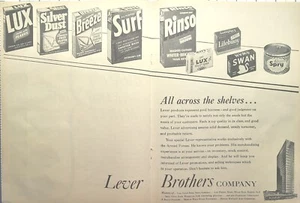 Lever Brothers Co Seifenwaschmittel Kosmetik Kosmetik Vintage Print Ad 1953 - Bild 1 von 6