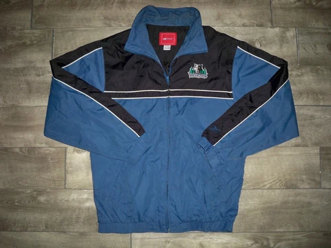 Minnesota Timberwolves Reebok Windbreaker Full Zip Jacket Size Medium Mens Vtg Cover