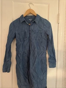 Gap Kids Girls Long Sleeve Button Front Denim Dress Size XXL - Picture 1 of 6