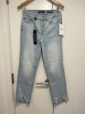 Brand New 7 For All Mankind Straight Crop Jeans (Size 28/UK10) - Image 1 of 4