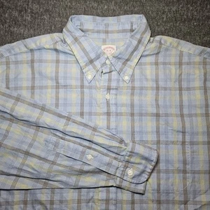 Brooks Brothers 1818 The Original Polo Plaid Men's Size XL/R Blue Yellow - Picture 1 of 9