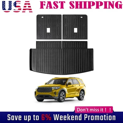 货物垫适用于 2020 - 2024 福特探险者后备箱垫 TPE 货物衬里 2025 */ — 第 1/4 张图片