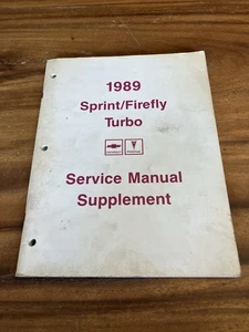 1989 Chevrolet GMC SPRINT/Firefly Service Manual Supplement - Foto 1 di 6