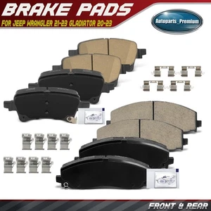 8x Front & Rear Brake Pads for Jeep JL Wrangler 2021-2023 JT Gladiator 2020-2023 - Picture 1 of 8