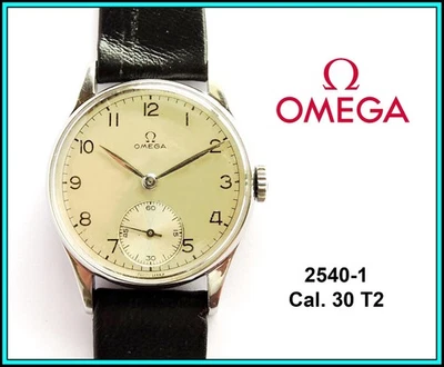 DIFÍCIL DE ENCONTRAR: Omega MILITAR Ref. 2540-1 - Cal. 30T2 - Acero inoxidable - Funciona Foto 1 de 4