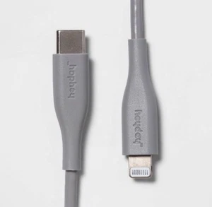 Heyday 3ft Gray USB-C round Cable for iPhone - Picture 1 of 3