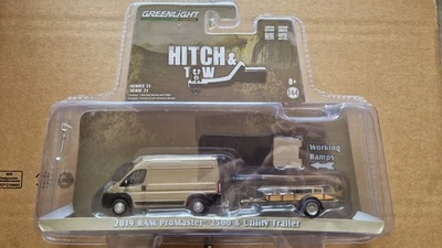 Greenlight Hitch & tow 2019 ram promaster 2500 & utility trailer (C1) - Immagine 1 di 3