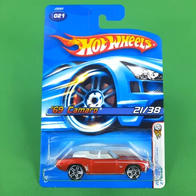 2006 Hot Wheels #21  '69 Camaro Red Convertible  21/38 First Editions PR5 - Image 1 of 4