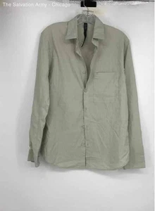 Lululemon Mens Light Green Long Sleeve Collared Casual Button-Up Shirt Size S - Picture 1 of 6