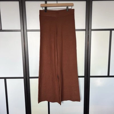 Cara Santana x Nine West желтовато-коричневые широкие трикотажные брюки осень осень одежда для отдыха размер MED - Изображение 1 из 4