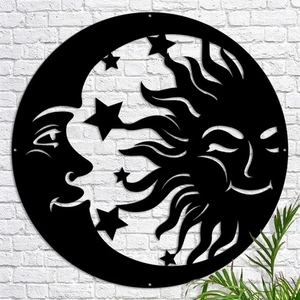 sun and moon metal wall art Garden Home Decorative Sign - Picture 1 of 4