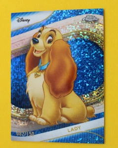 2025 TOPPS CHROME DISNEY BLUE REFRACTOR LADY #70 #/150 - Picture 1 of 3