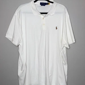 Polo Ralph Lauren Classic Slim Fit Herren Gr. XXL Creme Kurzarm Freizeithemd - Bild 1 von 7