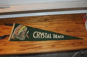 RAR Vintage Crystal Beach Ontario Kanada Vergnügungspark Indianerhäuptling Wimpel - Bild 1 von 10