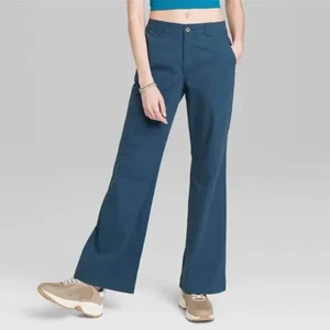 Wild Fable Low Rise Flare Blue Chino Khaki Plus Size Pants 18 NEW - Picture 1 of 8