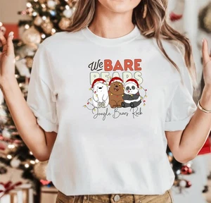 Christmas T-Shirt Novelty Funny Santa Reindeer Xmas Gift Top, Three Bears - Picture 1 of 5