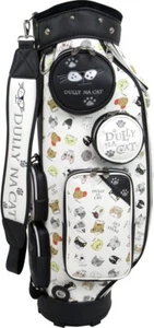 DULLY NA CAT Caddy Golf Bag 8.5 type 3.9kg DN-CB02 Silver Faux Leather New - Picture 1 of 6