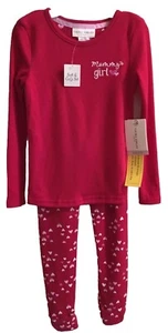 LAURA ASHLEY “MOMMY’s GIRL” GIRLS HEARTS 💕 DESIGN 2 PC PAJAMA SET SZ 5 NWT - Picture 1 of 4
