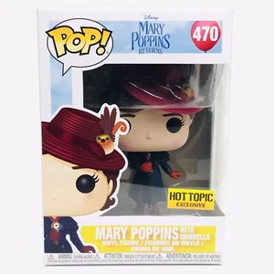 Funko Pop Mary Poppins Returns 470 Mary Poppins w Umbrella Hot Topic Near Mint - Picture 1 of 8