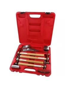 Auto Body Panel Beating Repair Tool Hammer Kit 9pc Hickory Heavy Duty - Picture 1 of 4