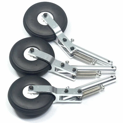 130mm Alum Offset Oleo Struts Landing Gear 5mm Recording with PU Tire Ø55*15mm - Image 1 of 4