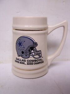 NFL Dallas Cowboys 1993 Super Bowl XXVIII 28 Champions CERAMIC STEIN MUG
