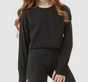 $58 Habitual Kid's Girl's Black Luella Long Sleeve Pullover Sweatshirt Size 14 - Picture 1 of 1