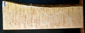 AMAZING Figured Flame Maple WOOD 12496 Luthier 5A Guitar Billet 23.5x 8 x 2.125