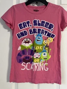 Monsters University MU t shirt Youth Pink Graphic Print Size Large 10/12 - Picture 1 of 8