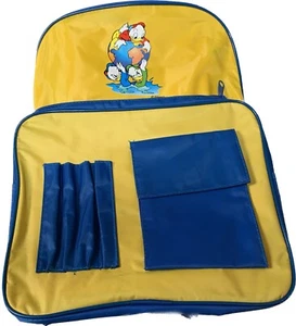 DuckTales Donald Duck Huey Dewey and Louie Yellow Small Kids Backpack RARE 2000 - Picture 1 of 9
