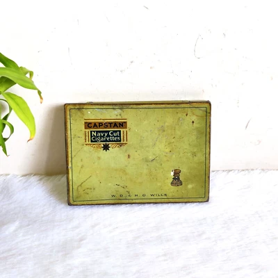 1930 Vintage WD & HO Wills Capstan Navy Cut Cigarette Litho Tin Box London CG351 - Image 1 of 4