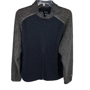 Kuhl Alfpaca Fleece Full Zip Sweater Jacket Mens Large Blue Gray Outdoor - Picture 1 of 5