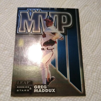 Greg Maddux 1998 Leaf Rookies & Stars LEAF MVP #19 Atlanta Braves ***889/5000*** - Image 1 of 2