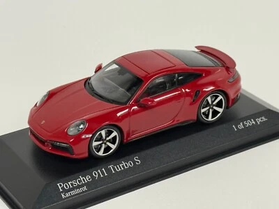 1/43 Minichamps Porsche 911 Turbo S DA 2020 IN Rosso 410 069475 BK124 - Immagine 1 di 4