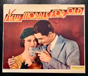 MGM *RARO* (2) NEW MORALS FOR OLD 1932 ORIG LOBBY CARDS, MYRNA LOY, ROBERT YOUNG - Foto 1 di 2