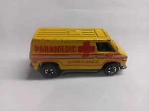 Hot Wheels Redlines Paramedic Yellow Van 1974 Mattel HONG KONG - Picture 1 of 3