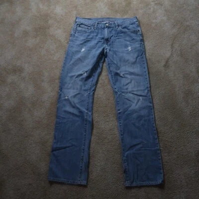 Old Navy Low Straight Leg Jeans Men's 32x334 Blue Denim Pants - Image 1 of 4