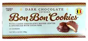Trader Joe's Dark Chocolate Covered BON BON COOKIES Mousse Center * BB 12/2025 * - Picture 1 of 2