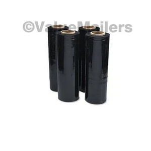 2 ROLLOS CALIBRE 80 18 "X 1500' PALETA NEGRA ENVOLTURA DE CALIDAD DE PELÍCULA ESTIRABLE DE PLÁSTICO DE MANO - Imagen 1 de 1