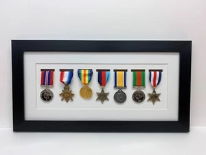 Military WorldWarSport Medal Display 3D Box Frame for Seven medal in White mount - Picture 1 of 7