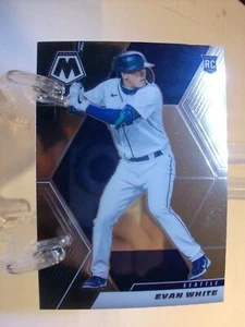 2021 Panini Mosaic Baseball Card   #208 Evan White RC  (1682) - Picture 1 of 2