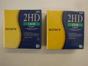 SONY 2HD MFD IBM Formatted Floppy Disks, 2 x 10 Packs (20) New Factory Sealed - Photo 1/7