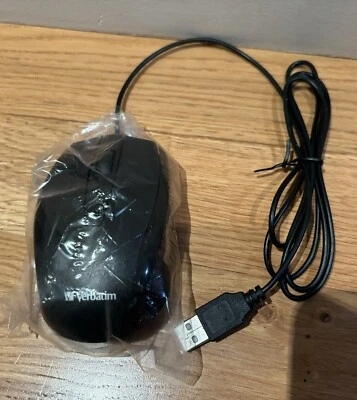 New Verbatim Wired USB Mouse In Black #99202 - Image 1 of 4
