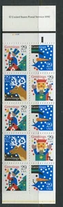 UNITED STATES 1993, "CHRISTMAS" Sc 2798a+b, BK CONT. 2 PANES / 20 STAMPS MNH - Picture 1 of 2