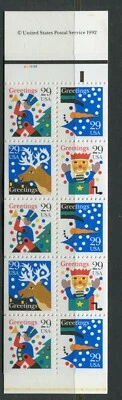 UNITED STATES 1993, "CHRISTMAS"  Sc 2798a+b,  BK CONT. 2 PANES / 20 STAMPS MNH - Image 1 of 2