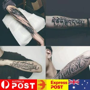 4Pcs Letters Temporary Tattoos Half Arm Body Marker Tattoos for Adults Kids - Picture 1 of 33