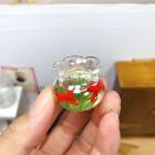 Dollhouse Miniature Glass Fish Tank Bowl Aquarium Doll House Home Ornament _Z WN