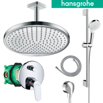 Hansgrohe Duscharmatur Unterputz Focus Regendusche Kopfbrause Brausestange iBox - Bild 1 von 4