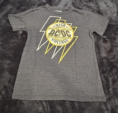 Chasor AC/DC HIGH VOLTAGE Boys Size 14 Navy T-Shirt - Image 1 of 3